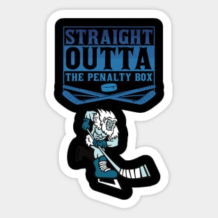 Straight Outta The Penalty Box hockey winter Sticker